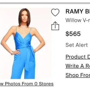 Ramy Brook Blue Size 8 Jumpsuit NWT